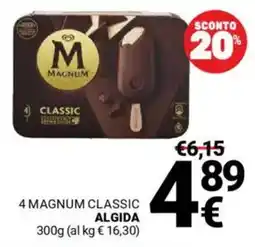 Supermercati Gulliver 4 magnum classic ALGIDA offerta