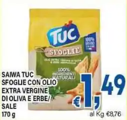 DEM Saiwa tuc sfoglie con olio extra vergine di oliva e erbe/ sale offerta