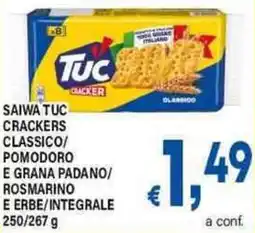 DEM Saiwa tuc crackers classico/ pomodoro e grana padano/ rosmarino e erbe/integrale offerta