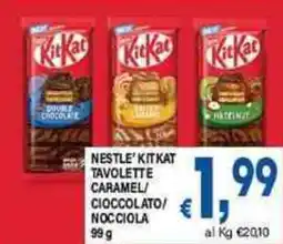 DEM Nestle' kitkat tavolette caramel/ cioccolato nocciola offerta