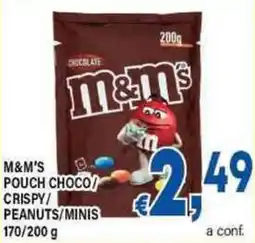 DEM M&m's pouch choco crispy/ peanuts/minis offerta