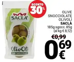 Supermercati Gulliver Olive snocciolate olivoli SACLÀ offerta