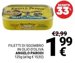 Supermercati Gulliver Filetti di sgombro in olio d'oliva ANGELO PARODI offerta