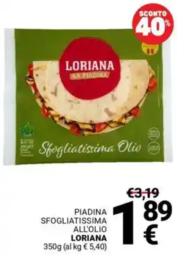 Supermercati Gulliver Piadina sfogliatissima all'olio LORIANA offerta