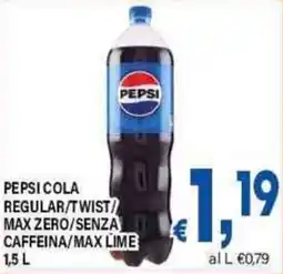 DEM Pepsi regular/twist max zero/senza caffeina/max lime offerta