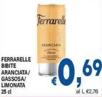 DEM Ferrarelle bibite aranciata/ gassosa/ limonata offerta