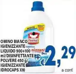 DEM Omino bianco igienizzante liquido/disinfettante polvere/ igienizzante idrocaps x10 offerta