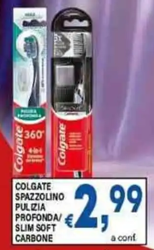 DEM Colgate spazzolino pulizia profonda slim soft carbone offerta