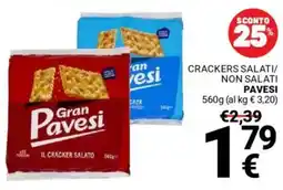 Supermercati Gulliver Crackers salati/ non salati PAVESI offerta