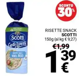 Supermercati Gulliver Risette snack SCOTTI offerta