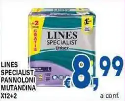 DEM Lines specialist pannoloni mutandina x12+2 offerta