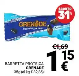 Supermercati Gulliver Barretta proteica GRENADE offerta