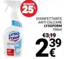 Supermercati Gulliver Disinfettante anti calcare LYSOFORM offerta