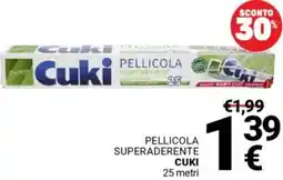 Supermercati Gulliver Pellicola superaderente CUKI 25 metri offerta
