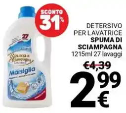 Supermercati Gulliver DETERSIVO PER LAVATRICE SPUMA DI SCIAMPAGNA offerta