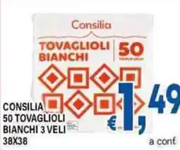 DEM Consilia 50 tovaglioli bianchi offerta