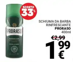 Supermercati Gulliver Schiuma da barba rinfrescante PRORASO offerta