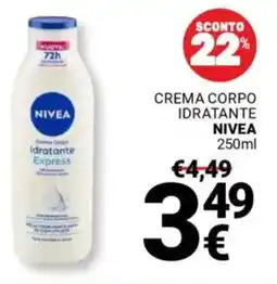 Supermercati Gulliver Crema corpo idratante NIVEA offerta