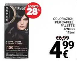 Supermercati Gulliver Colorazioni per capelli palette SYOSS offerta