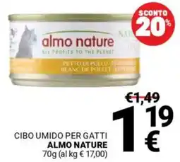 Supermercati Gulliver Cibo umido per gatti ALMO NATURE offerta