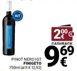 Supermercati Gulliver Pinot nero IGT FINIGETO offerta