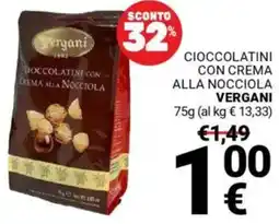 Supermercati Gulliver Cioccolatini con crema alla nocciola VERGANI offerta