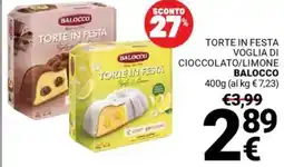 Supermercati Gulliver Torte in festa voglia di cioccolato/limone BALOCCO offerta