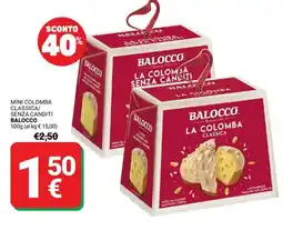 Supermercati Gulliver Mini colomba classica/ senza canditi BALOCCO offerta