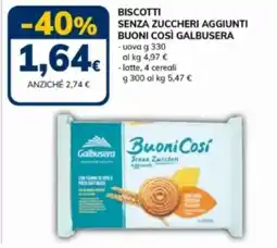 Basko Biscotti senza zuccheri aggiunti buoni così GALBUSERA offerta