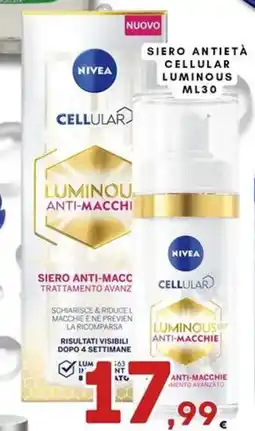 Ferdico Nivea siero antietà cellular luminous offerta