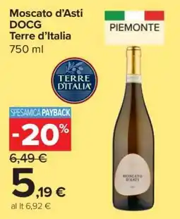 Carrefour Moscato d’Asti DOCG Terre d’Italia offerta