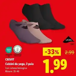 Lidl CRIVIT Calzini da yoga, 2 paia offerta