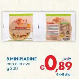 MD Discount 8 MINIPIADINE con olio evo offerta
