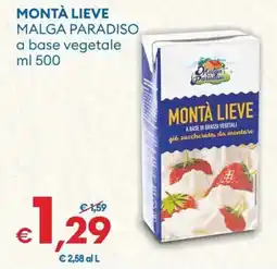 MD Discount MONTÀ LIEVE MALGA PARADISO a base vegetale offerta