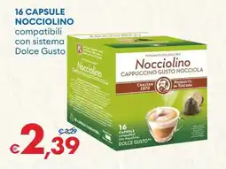 MD Discount 16 CAPSULE NOCCIOLINO compatibili con sistema Dolce Gusto offerta