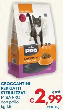 MD Discount Croccantini per gatti sterilizzati MIBA PRO offerta