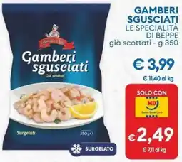 MD Discount Gamberi sgusciati LE SPECIALITÀ DI BEPPE offerta