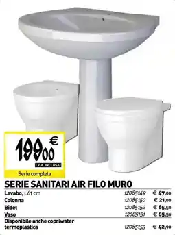 Tecnomat Serie sanitari air filo muro offerta