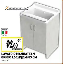 Tecnomat Lavatoio manhattan grigio offerta