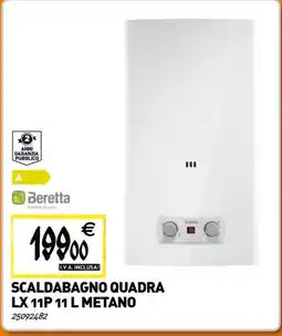 Tecnomat Scaldabagno quadra lx 11p 11 l metano offerta