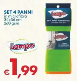 MD Discount Lampo set 4 panni offerta