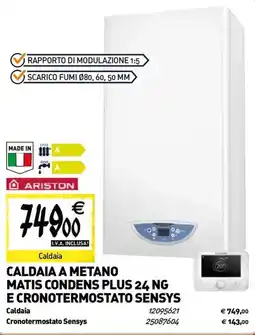 Tecnomat Caldaia a metano matis condens plus 24 ng e cronotermostato sensys offerta