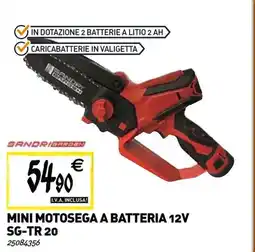 Tecnomat Mini motosega a batteria 12v sg-tr 20 offerta