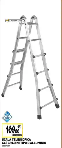 Tecnomat Scala telescopica 6+6 gradini tipo d alluminio offerta