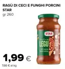 Oasi Ragù di ceci e funghi porcini STAR offerta
