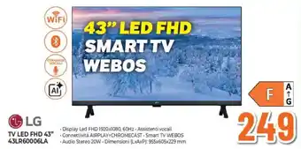 LG TV LED FHD 43" 43LR60006LA