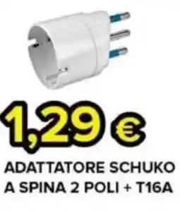 Oasi Adattatore schuko a spina 2 POLI + T16A offerta
