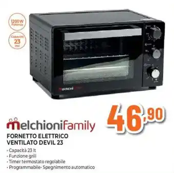 Melchionifamily fornetto elettrico ventilato devil 23