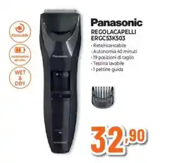 Ipercoop Panasonic REGOLACAPELLI ERGC53K503 offerta