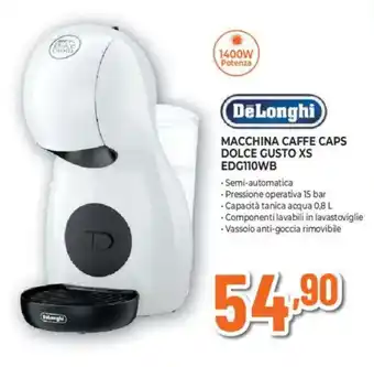DeLonghi MACCHINA CAFFE CAPS DOLCE GUSTO XS EDG110WB